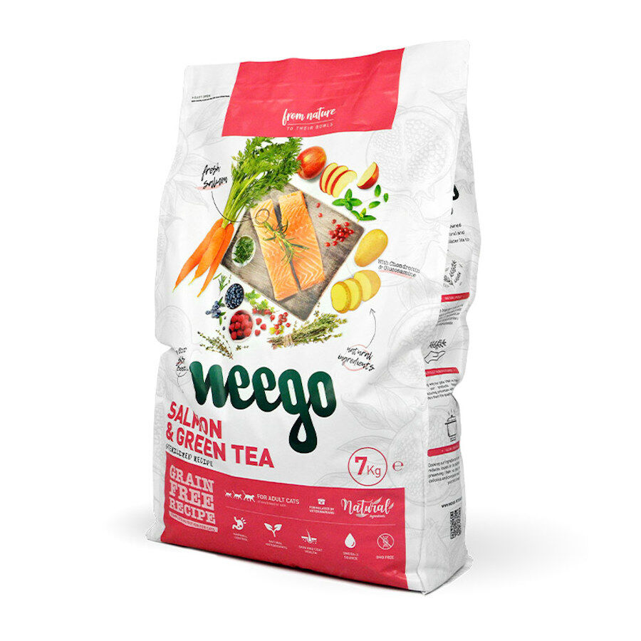 7 kg Weego Salm&oacute;n y T&eacute; Verde pienso para gatos, , large indicador imagen numero 2